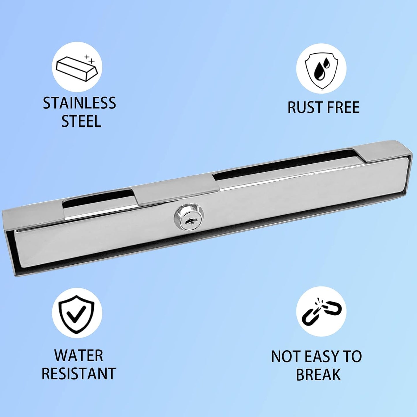High Security Stainless Steel Boat Marine Outboard Motor Engine Lock 300Mm Quick Release/Install Secures with Keys